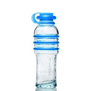 bottlesUp Blue 16-Ounce Glass Reusable Water Bottle NEW with tag